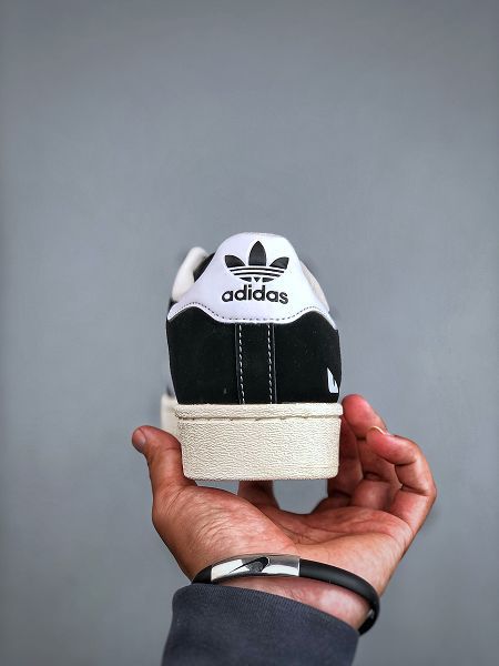 adidas貝殼頭 小怪獸聯名-黑白卡通 2025新款男女生低幫休閒板鞋