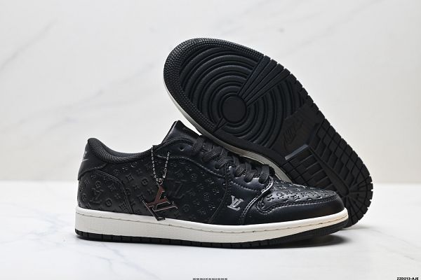 Louis Vuitton x Nike Air Jordan 1 倒勾聯名 2025男生新款低幫文化籃球鞋