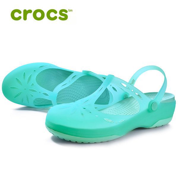 crocs卡駱馳 2022新款 瑪麗珍女款平底沙灘涼鞋洞洞鞋
