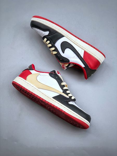 Travis Scott x Fragment x Air Jordan 1 Low 2022新款 喬丹1代聯名款倒鈎男女款籃球鞋 有46碼 Travis Scott x Fragment x Air Jordan 1 Low 2022新款 喬丹1代聯名款倒鈎男女款籃球鞋 有46碼