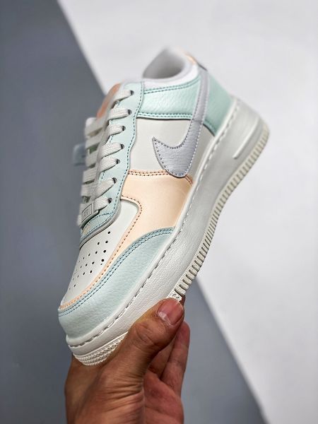 Nike Air Force 1 Shadow 2021新款 淡藍粉女生休閒板鞋 帶半碼