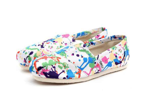 toms鞋 經典鞋款 花紋男女平底帆布鞋