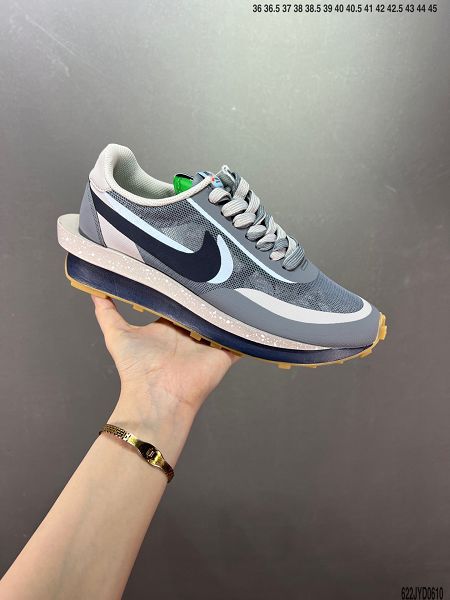 Undercover x Sacai x Nike LDWaffle 三方聯名走秀款解構雙底雙勾雙鞋舌華夫男女款慢跑鞋