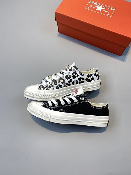 Converse Chuck 70s OX 2020新款 匡威豹紋拼接情侶款帆布板鞋