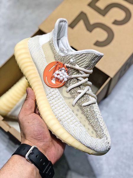 Adidas Yeezy Boost 350 V2 2020新款 真爆椰子情侶款慢跑鞋 帶半碼