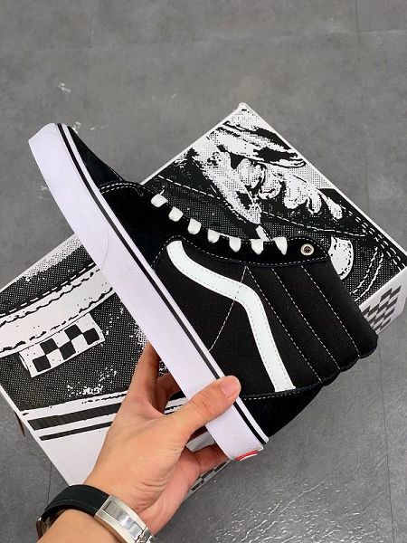 Vans Old Skool 2021新款 萬斯帆布麂皮拼接高幫男女款休閑板鞋