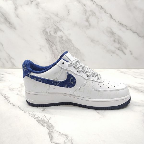 Nike Air Force 1 Low LV白藍印花 2023全新男女款空軍一號低幫休閒板鞋