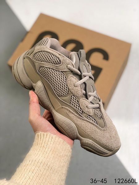 Adidas YEEZY Desert Rat 2021新款 椰子500男女款緩震設計慢跑鞋