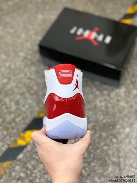 Air Jordan 11 2022新款 喬丹11代男女款高幫櫻桃紅籃球鞋