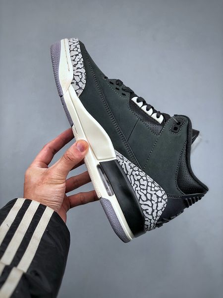 Air Jordan 3 Retro Off Noir 舊黑水泥款情侶運動鞋