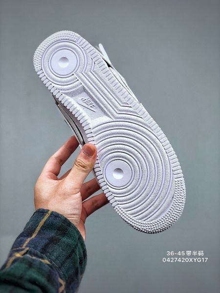 Nike Air Force 1 Low 2021新款 DIY拆卸拼接魔術貼男女款板鞋 帶半碼