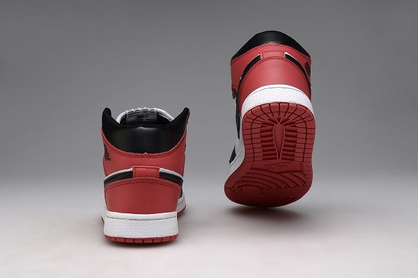 nike air jordan 1代 內氣墊時尚元年複刻情侶中幫籃球鞋 白黑紅