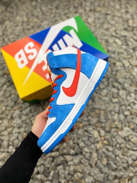 Nike SB Dunk High Doraemon 2021新款 情侶款高幫休閒板鞋 帶半碼