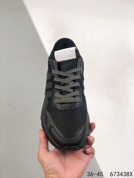 Adidas Nite Jogger Boost 2021新款 男女款夜行者大底復古跑鞋 帶半碼