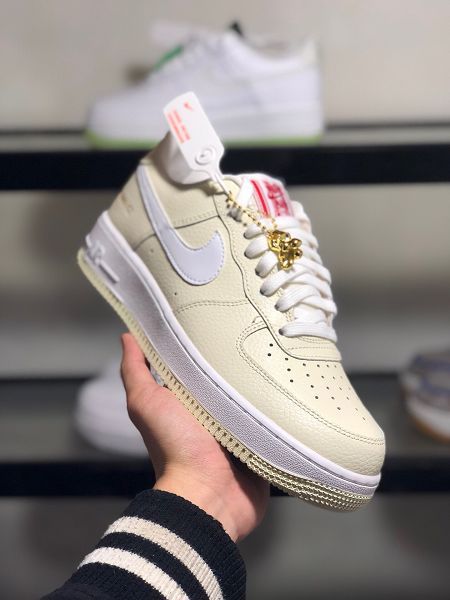 Nike Air Force 1 07 LOW PRM EMBPopcorn 2021新款 米白爆米花男女款板鞋