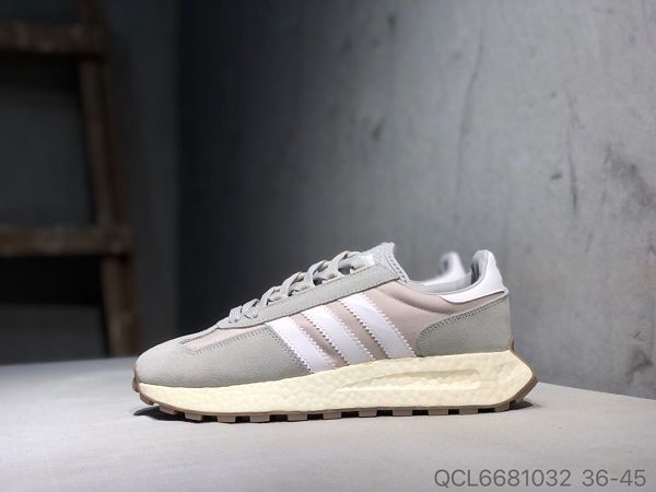 adidas Racing 1 Boost 2021新款 伊尼基復古中底爆米花男女款運動慢跑鞋