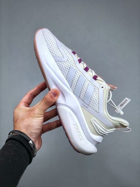 Adidas AlphaBounce 2023新款 阿爾法男女款真標網面休閒跑步鞋