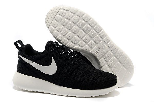 nike roshe run 2015 倫敦奧運經典款 網面透氣輕便童鞋 黑白銀 