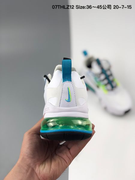 Nike Max 270 React 2020新款 混合科技半掌氣墊情侶款慢跑鞋 huali