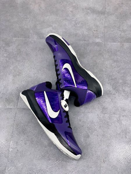 Nike Zoom Kobe V Chaos 2021新款 科比5暗夜紫男款全掌實戰籃球鞋 帶半碼