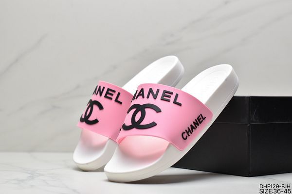 Chanel Bi-color Plain Logo Sandals 2022新款 女神款菱格雙紋一字平跟拖鞋