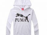 puma 帽t 黑馬字母logo印花時尚情侶純色棉質休閒衛衣 白色