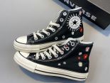 Converse All Star 2020新款 LOGO太陽花刺繡 花卉刺繡情侶款帆布板鞋