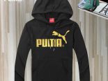 puma 帽t 金字母logo印花時尚情侶純色棉質休閒衛衣 黑色