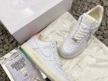 Nike Air Force 1 Low 2021新款 白綠粉壽桃空軍一號低幫男女生板鞋 帶半碼